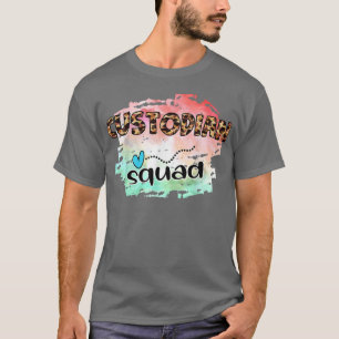 Custodian Squad School Cleaning Staff Custodian Ap T-Shirt