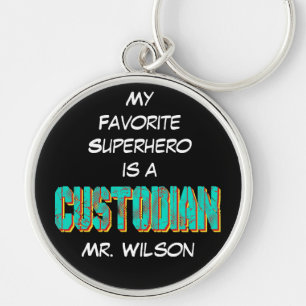 Custodian Superhero Keychain