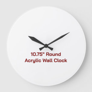 Custom 10.75" Round Acrylic Wall Clock