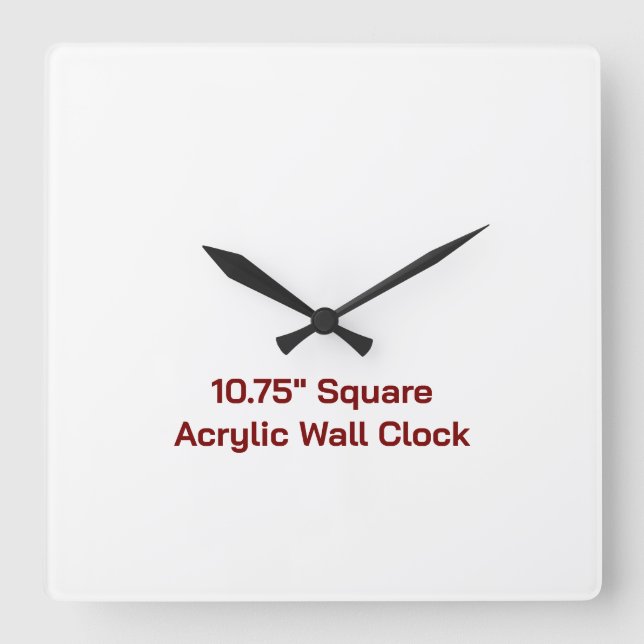 Custom 10.75" Square Acrylic Wall Clock (Front)