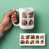 Custom 10 Photo Collage with rounded frames Coffee Mug