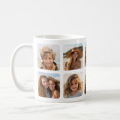 Custom 10 Photo Collage with rounded frames Coffee Mug (Left)