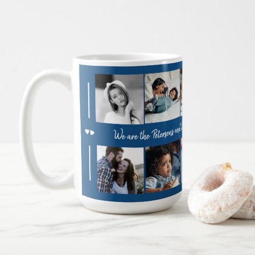 Custom 10 photo collage your text family elegant coffee mug