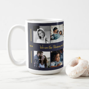 Custom 10 photo collage your text family elegant coffee mug