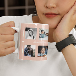 Custom 10 photo collage your text family elegant coffee mug