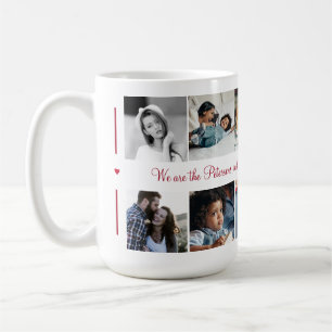 Custom 10 photo collage your text family modern coffee mug