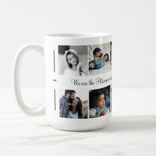 Custom 10 photo collage your text family modern coffee mug