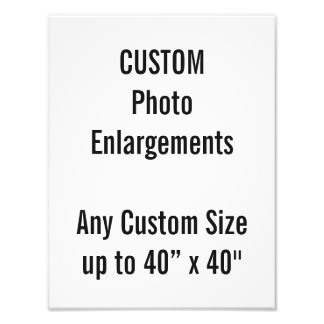 Custom 10"x13" Photo Enlargement up to 40”x40"