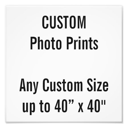 Custom 10" X 10" Photo Print (or Any Custom Size)