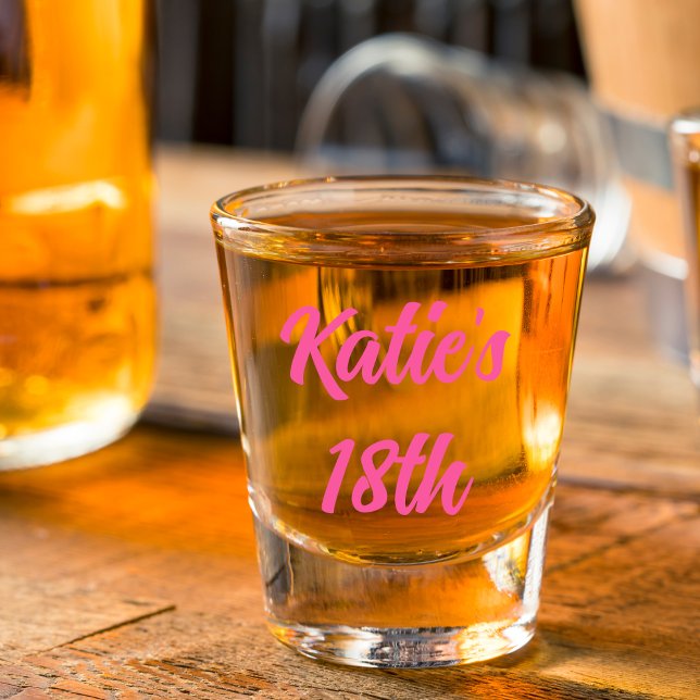 Custom 10th 18th 20th 30th 40th 50th 60th Birthday Shot Glass (Creator Uploaded)