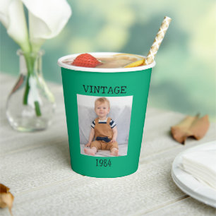 Custom 10th 20th 30th 40th 50th 60 Birthday Party Paper Cups