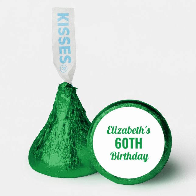 Custom 10th 20th 30th 40th 50th 60th 70th Birthday Hershey®'s Kisses® (Front)