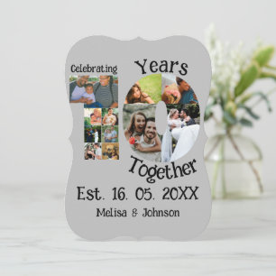 Custom 10th wedding anniversary 11 photo collage