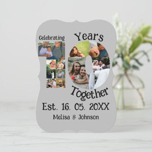 Custom 10th wedding anniversary 11 photo collage