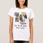 Custom 10th wedding anniversary 11 photo collage T-Shirt<br><div class="desc">Custom 10th wedding anniversary 11 photo collage. Personalize this ten years wedding anniversary with your photos and name of your soul mate.</div>