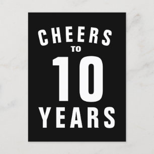 Custom 10th wedding anniversary party invite cards