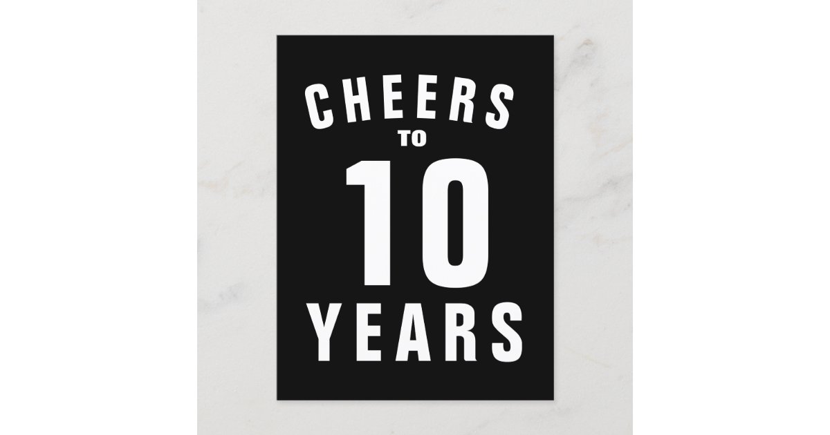 Custom 10th wedding anniversary party invite cards | Zazzle