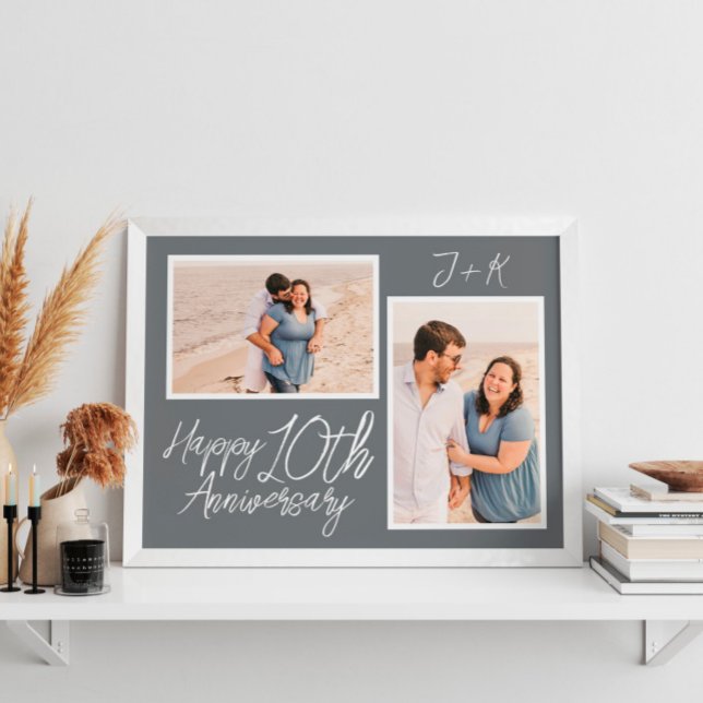 Custom 10th Wedding Anniversary Photo Collage Poster (Custom 10th Wedding Anniversary Photo Collage Poster
)