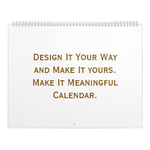 Custom 11" L x 14.25" W Classic Frameless Calendar
