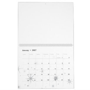 Custom 11" L x 14.25" W Modern Stars Calendar