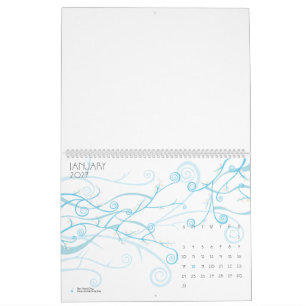Custom 11" L x 14.25" W Sakura Deco Calendar