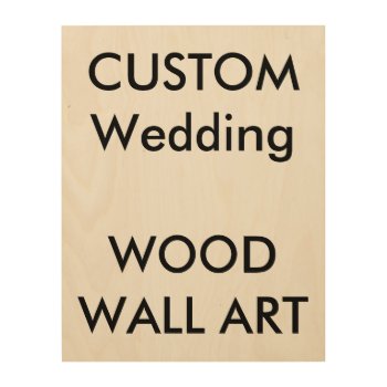 Custom 11" X 14" Photo Print On Wood by PersonaliseMyWedding at Zazzle