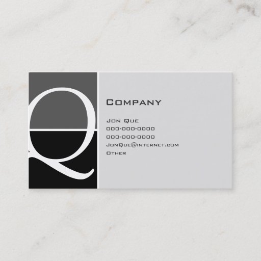 Customizable Custom 128 Monogram Business Cards