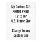 Custom 12" × 16" Photo Print  US Frame Size