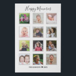 Custom 12 Family Photo Collage Happy Memories   Faux Canvas Print<br><div class="desc">Treasure your happy memories with this family photo collage canvas art print.</div>