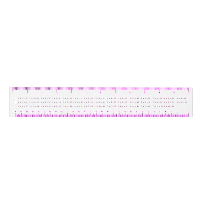 Wallet Ruler Times Table Custom 12 inch Ruler and Multiplication Tables | Zazzle