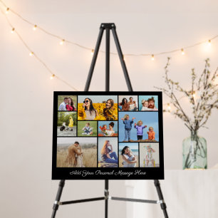 Custom 12 Photo Collage Add Your Own Greeting Foam Board
