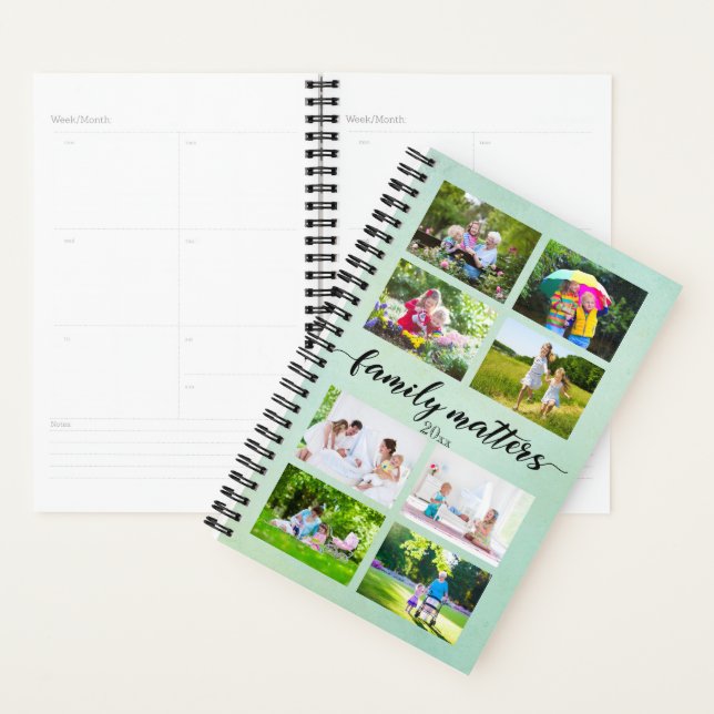 Custom 12 Photo Collage - Family Matters Daily Planner (Display)