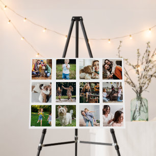 Custom 12 Photo Collage Grid  Foam Board