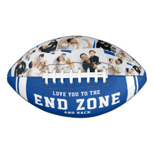 Custom 12 Photo Collage “Love You to the End Zone” Football