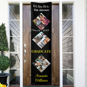 Custom 12 Photo Collage Name Class Year Graduation Banner