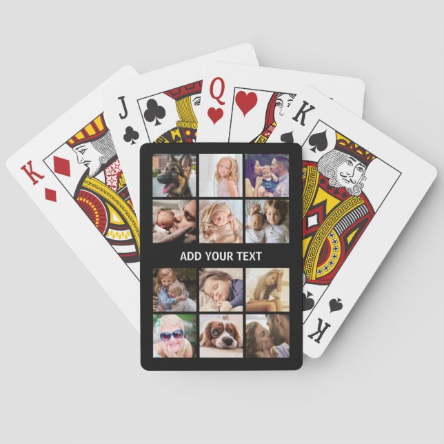 Custom 12 Photo Collage Poker Cards (Back)
