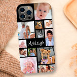 Custom 12 Photo Collage Your Color Case-Mate iPhon iPhone 14 Case<br><div class="desc">Create your own personalized, custom color photo cell phone case utilizing this photo collage template with 12 pictures in different shapes and sizes to accommodate a variety of images and your name, monogram or other text in your choice of font styles (shown in a modern hand lettered typography in white...</div>