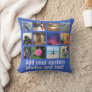 Custom 12 Photo Color Picture Collage Throw Pillow