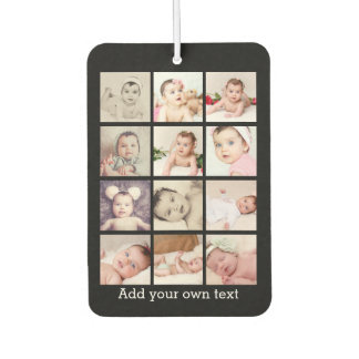 Custom 12 Photo One Of A Kind Personalized Air Freshener