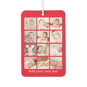 Custom 12 Photo One Of A Kind Personalized Air Freshener