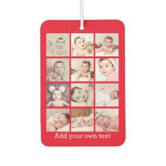 Custom 12 Photo One Of A Kind Personalized Air Freshener