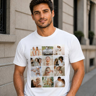 Custom 12 Photos Collage T-Shirt