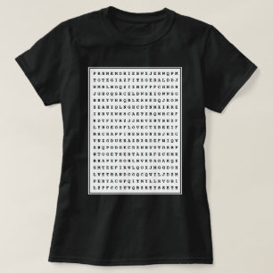 Custom 12 Word Family Word Search Mom T-Shirt