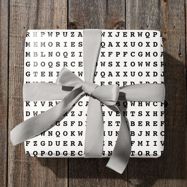 Custom 12 Word Family Word Search Wrapping Paper (Creator Uploaded)