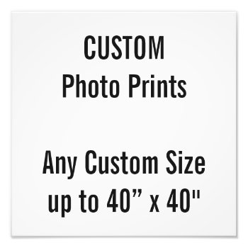 Custom 12" X 12" Photo Print (or Any Custom Size) by ZazzleBlanksUK at Zazzle
