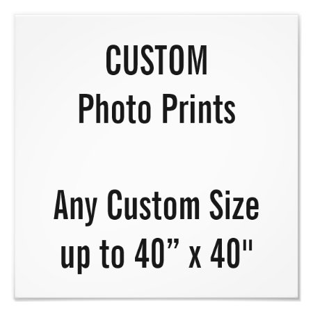 Custom 12" X 12" Photo Print (or Any Custom Size)
