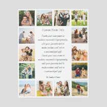 Custom 14 Photo Collage Poem Metal Print