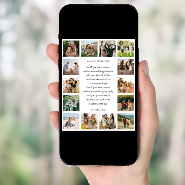 Custom 14 Photo Collage Poem Poster (Front Digital)