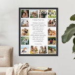 Custom 14 Photo Collage Poem Poster<br><div class="desc">Create your own custom photo collage poster featuring 14 of your favorite pictures alongside a personalized poem or quote text in script calligraphy.</div>