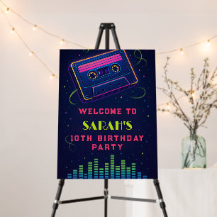 Custom 14th Birthday Neon Foam Sign